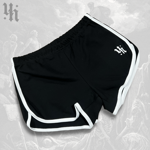 “Pray for Me” Dolphin Shorts - Black/White